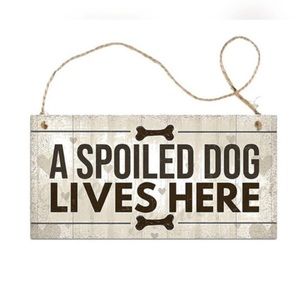Dog themed wood decor three signs
